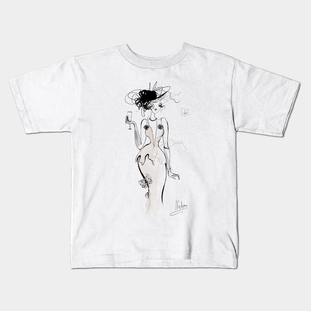 Champagne Kids T-Shirt by Natxa